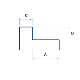 Batente Reto Chapa 19 (1,11 mm)